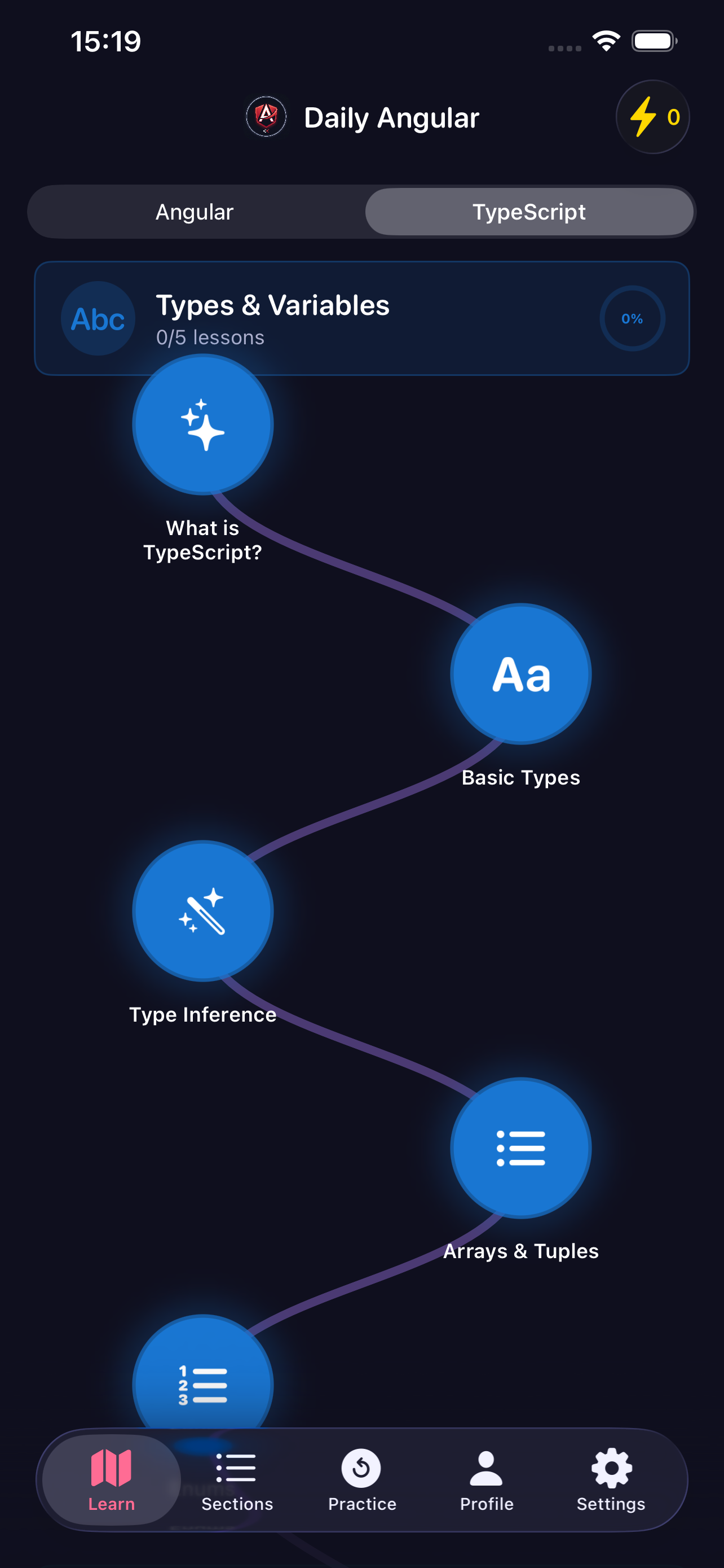 Daily Angular TypeScript course
