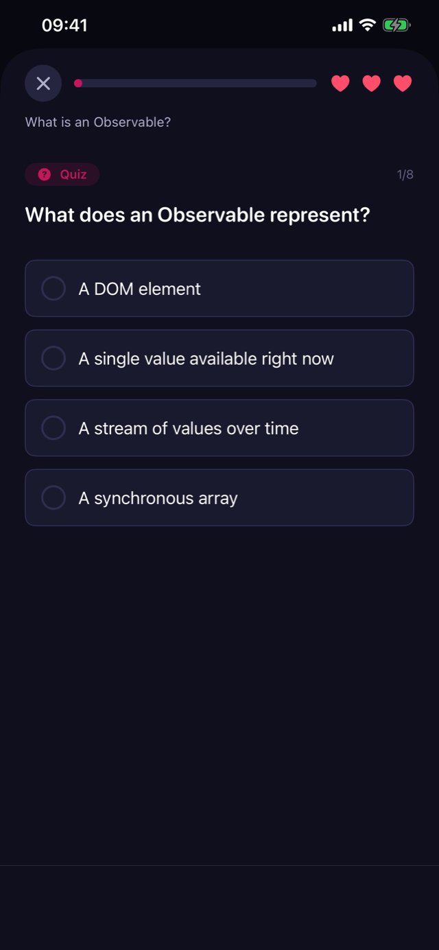 Quiz exercise